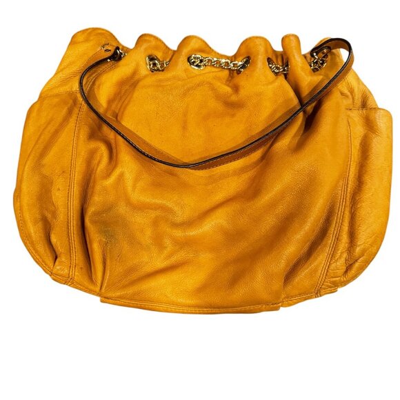 Michael Kors Jet Set Chain O-Ring Leather Tote Bag Marigold - Picture 3 of 4